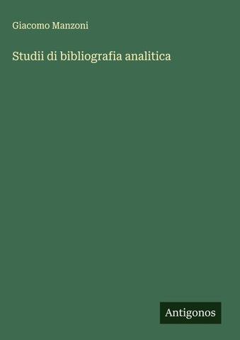 Studii di bibliografia analitica