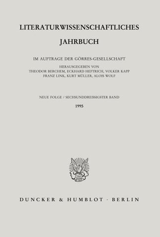 Literaturwissenschaftliches Jahrbuch.