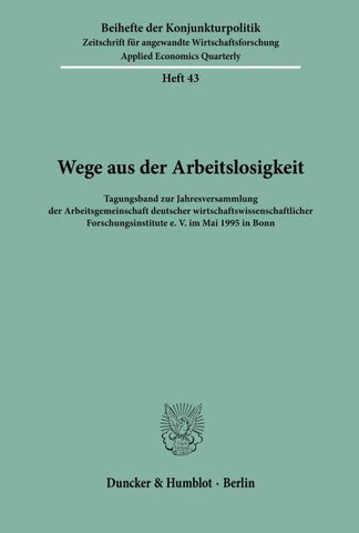 Wege aus der Arbeitslosigkeit.