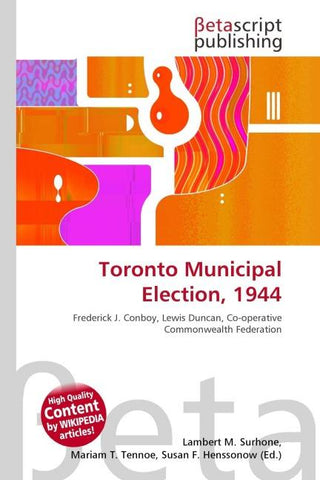 Toronto Municipal Election, 1944