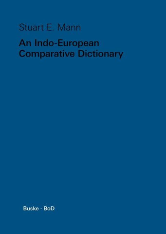 An Indo-European Comparative Dictionary