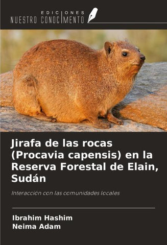 Jirafa de las rocas (Procavia capensis) en la Reserva Forestal de Elain, Sudán