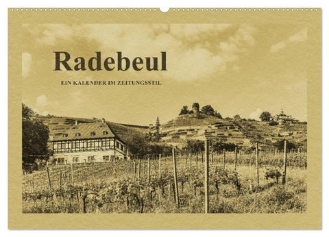Radebeul - Ein Kalender im Zeitungsstil (Wandkalender 2026 DIN A2 quer), CALVENDO Monatskalender