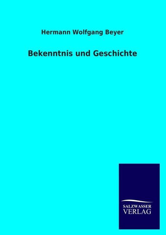 Bekenntnis und Geschichte