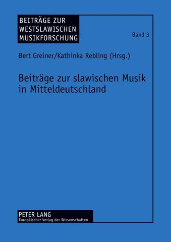 Beiträge zur slawischen Musik in Mitteldeutschland