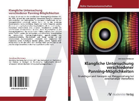 Klangliche Untersuchung verschiedener  Panning-Möglichkeiten