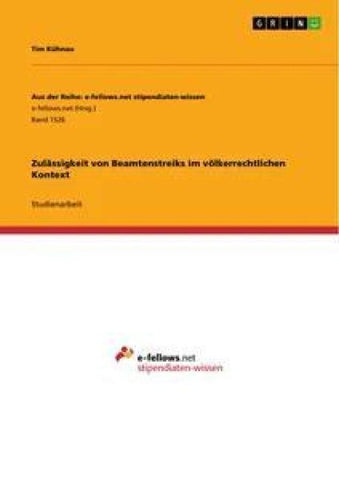 Zulässigkeit von Beamtenstreiks im völkerrechtlichen Kontext