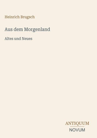 Aus dem Morgenland