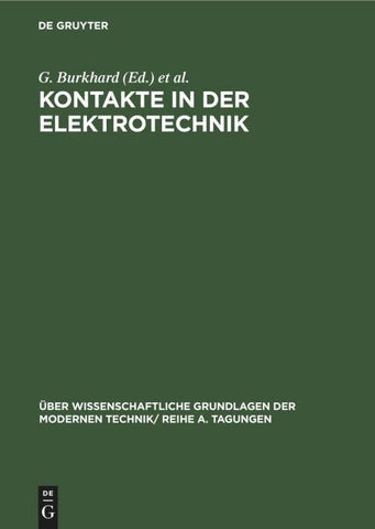Kontakte in der Elektrotechnik