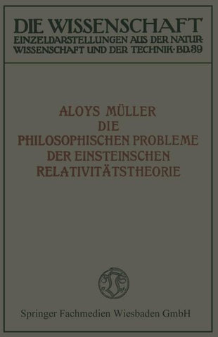 Die philosophischen Probleme der Einsteinschen Relativitätstheorie