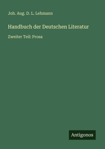 Handbuch der Deutschen Literatur