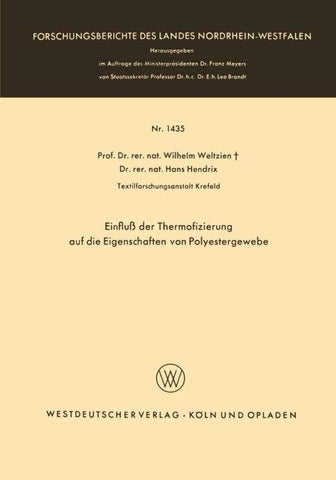 Einfluß der Thermofizierung auf die Eigenschaften von Polyestergewebe