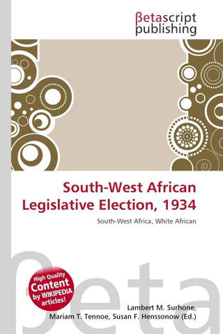South-West African Legislative Election, 1934