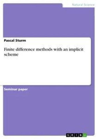 Finite difference methods with an implicit scheme