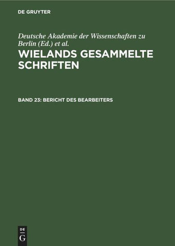 Bericht des Bearbeiters