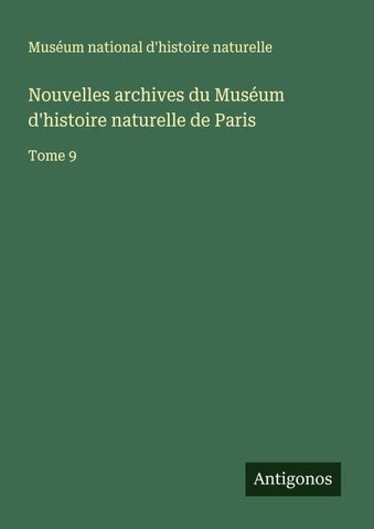 Nouvelles archives du Muséum d'histoire naturelle de Paris
