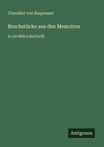 Bruchstücke aus den Memoiren