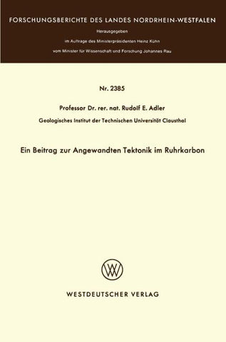 Ein Beitrag zur Angewandten Tektonik im Ruhrkarbon