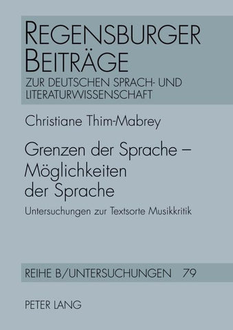 Grenzen der Sprache – Möglichkeiten der Sprache