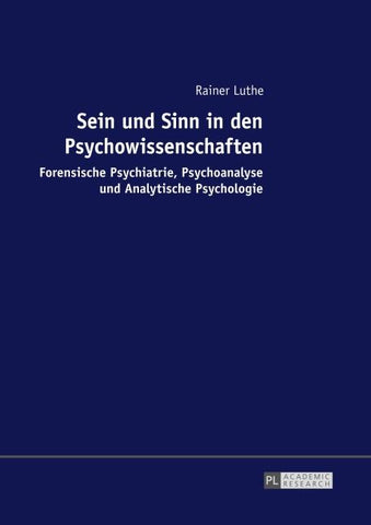Sein und Sinn in den Psychowissenschaften