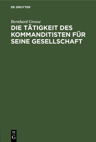 Die Tätigkeit des Kommanditisten für seine Gesellschaft