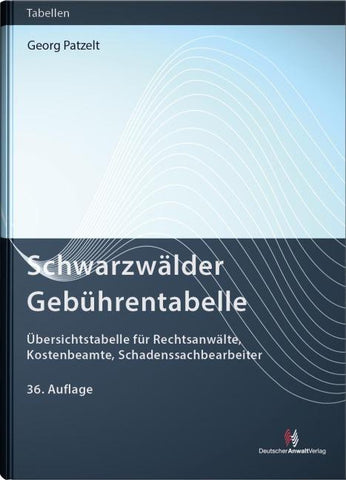 Schwarzwälder Gebührentabelle