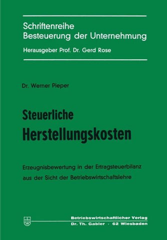 Steuerliche Herstellungskosten