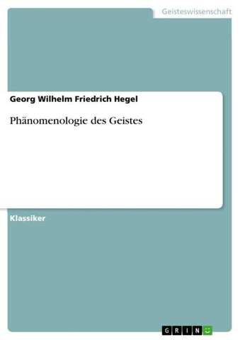 Phänomenologie des Geistes