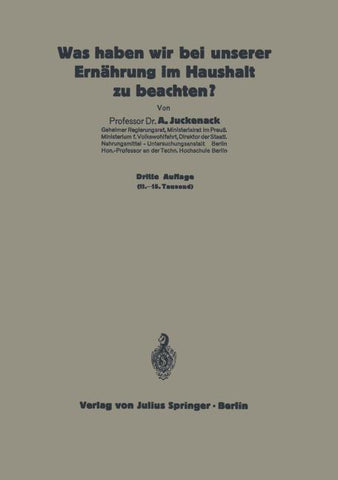Was haben wir bei unserer Ernährung im Haushalt zu beachten?