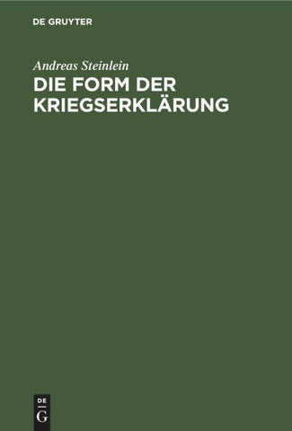 Die Form der Kriegserklärung