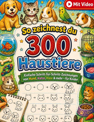 So zeichnest du 300 Haustiere