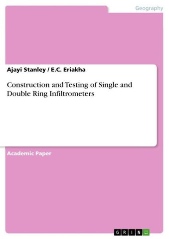 Construction and Testing of Single and Double Ring Infiltrometers