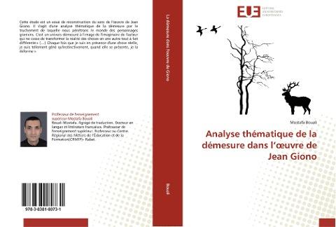 Analyse thématique de la démesure dans l'¿uvre de Jean Giono