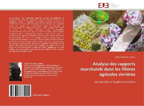 Analyse des rapports marchands dans les filières agricoles vivrières