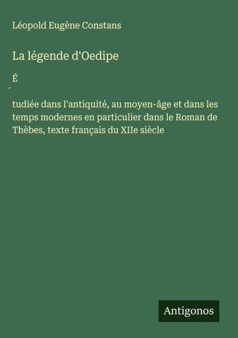 La légende d'Oedipe