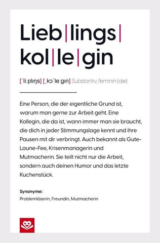Lieblingskollegin Notizbuch Geschenkbuch: Die Definition einer besonderen Verbundenheit