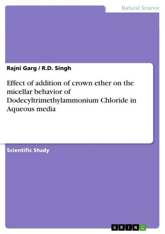 Effect of addition of crown ether on the micellar behavior of Dodecyltrimethylammonium Chloride in Aqueous media