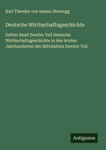 Deutsche Wirthschaftsgeschichte