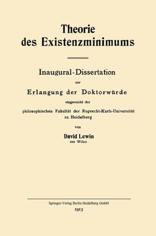 Theorie des Existenzminimums