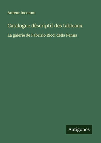 Catalogue déscriptif des tableaux
