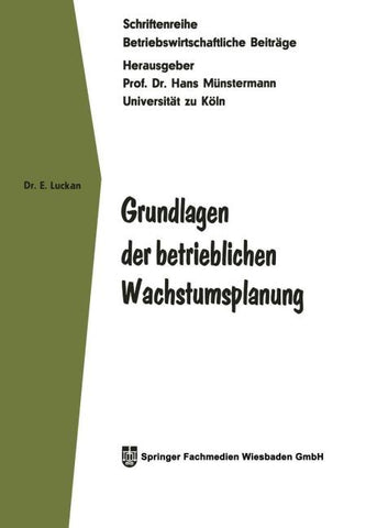 Grundlagen der betrieblichen Wachstumsplanung