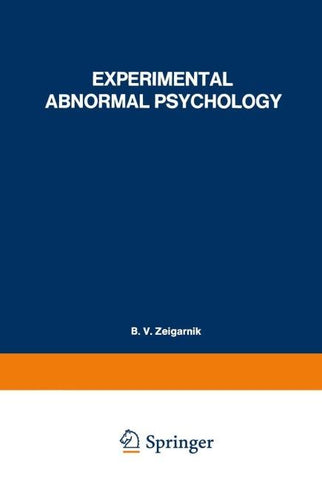 Experimental Abnormal Psychology