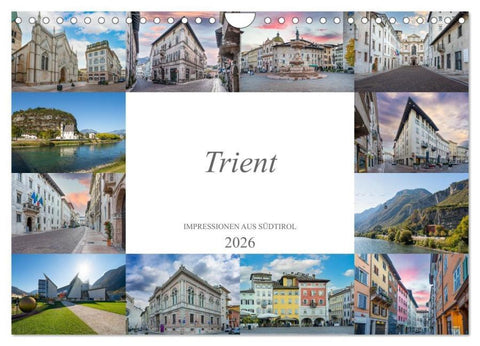 Trient Impressionen aus Südtirol (Wandkalender 2026 DIN A4 quer), CALVENDO Monatskalender