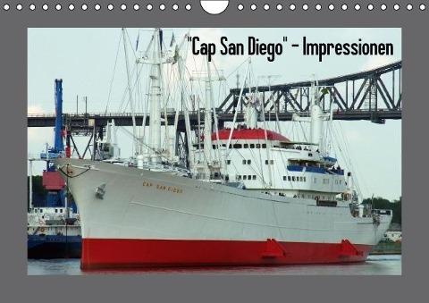 "Cap San Diego" - Impressionen (Wandkalender immerwährend DIN A4 quer)