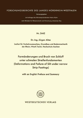 Formänderungen und Bruch von Schluff unter schmalen Streifenfundamenten