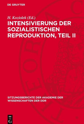 Intensivierung der sozialistischen Reproduktion, Teil II