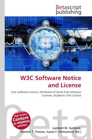 W3C Software Notice and License