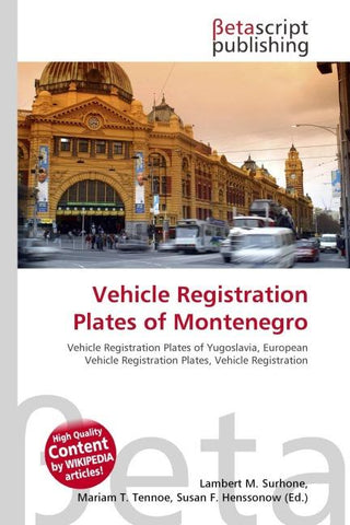Vehicle Registration Plates of Montenegro