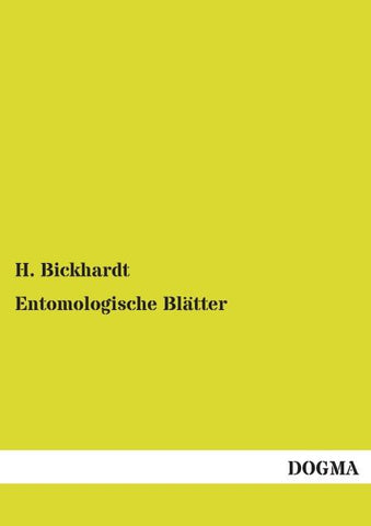 Entomologische Blätter