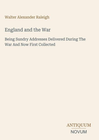 England and the War